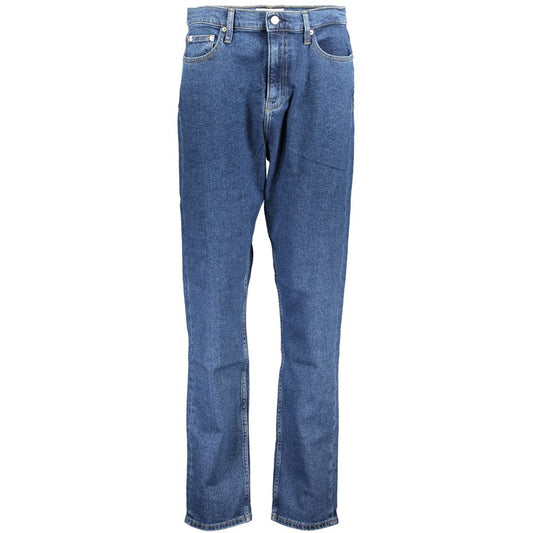 Calvin Klein Blue Cotton Slim Fit Jeans