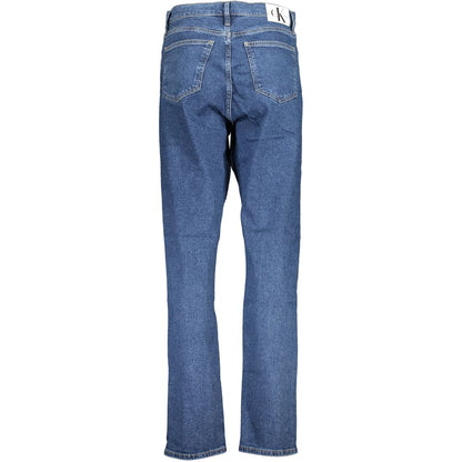 Calvin Klein Blue Cotton Slim Fit Jeans