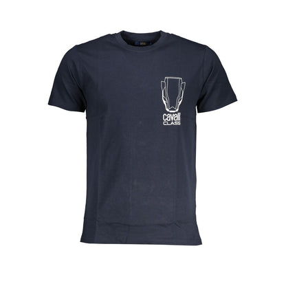 Cavalli Class Blue Cotton Men T-Shirt