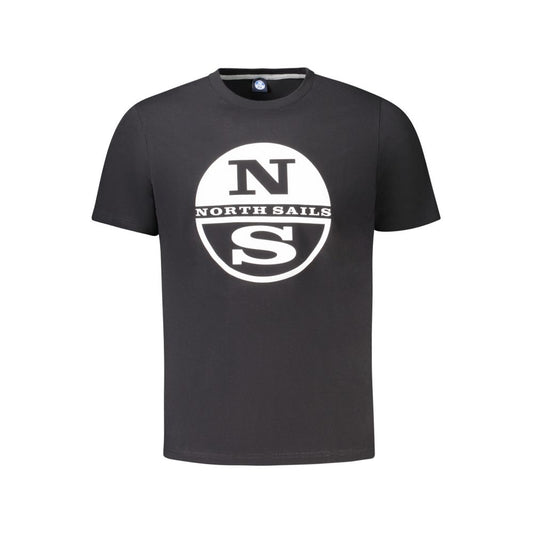 North Sails Black Cotton Men's T-Shirt
