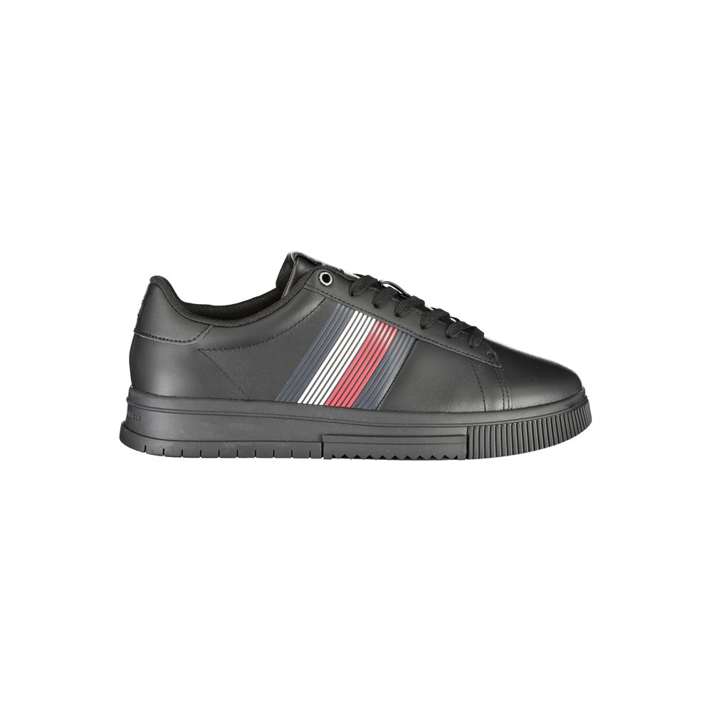 Tommy Hilfiger Black Polyester Athletic Sneakers