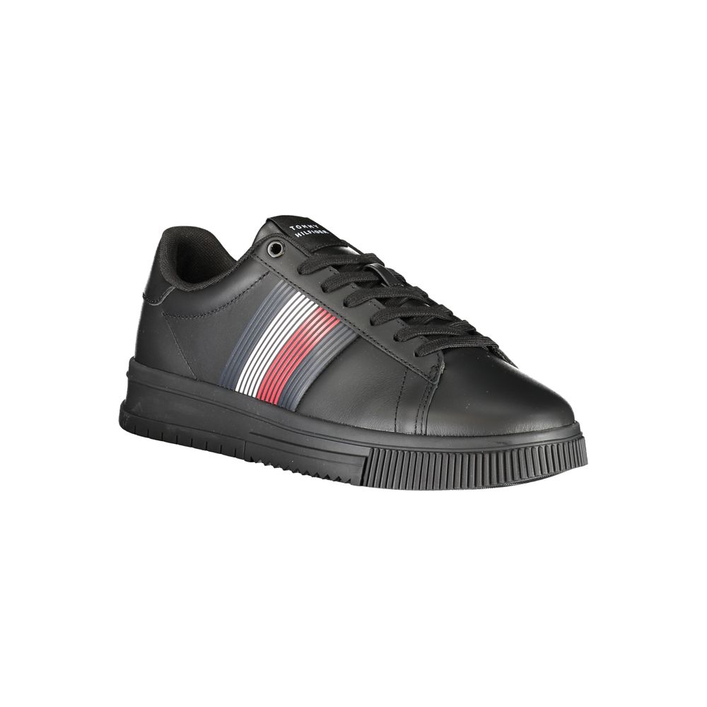 Tommy Hilfiger Black Polyester Athletic Sneakers