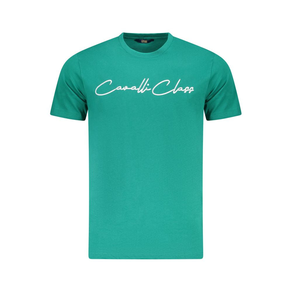 Cavalli Class Verde Cotton Men T-Shirt