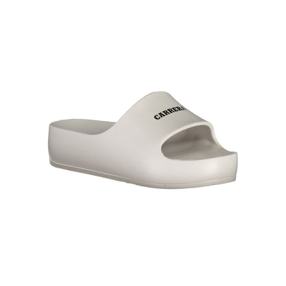 Carrera White Polyurethane Women Slipper