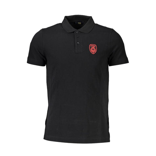 Cavalli Class Nero Cotton Men Polo