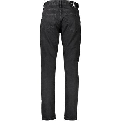 Calvin Klein Black Cotton Straight-Leg Jeans