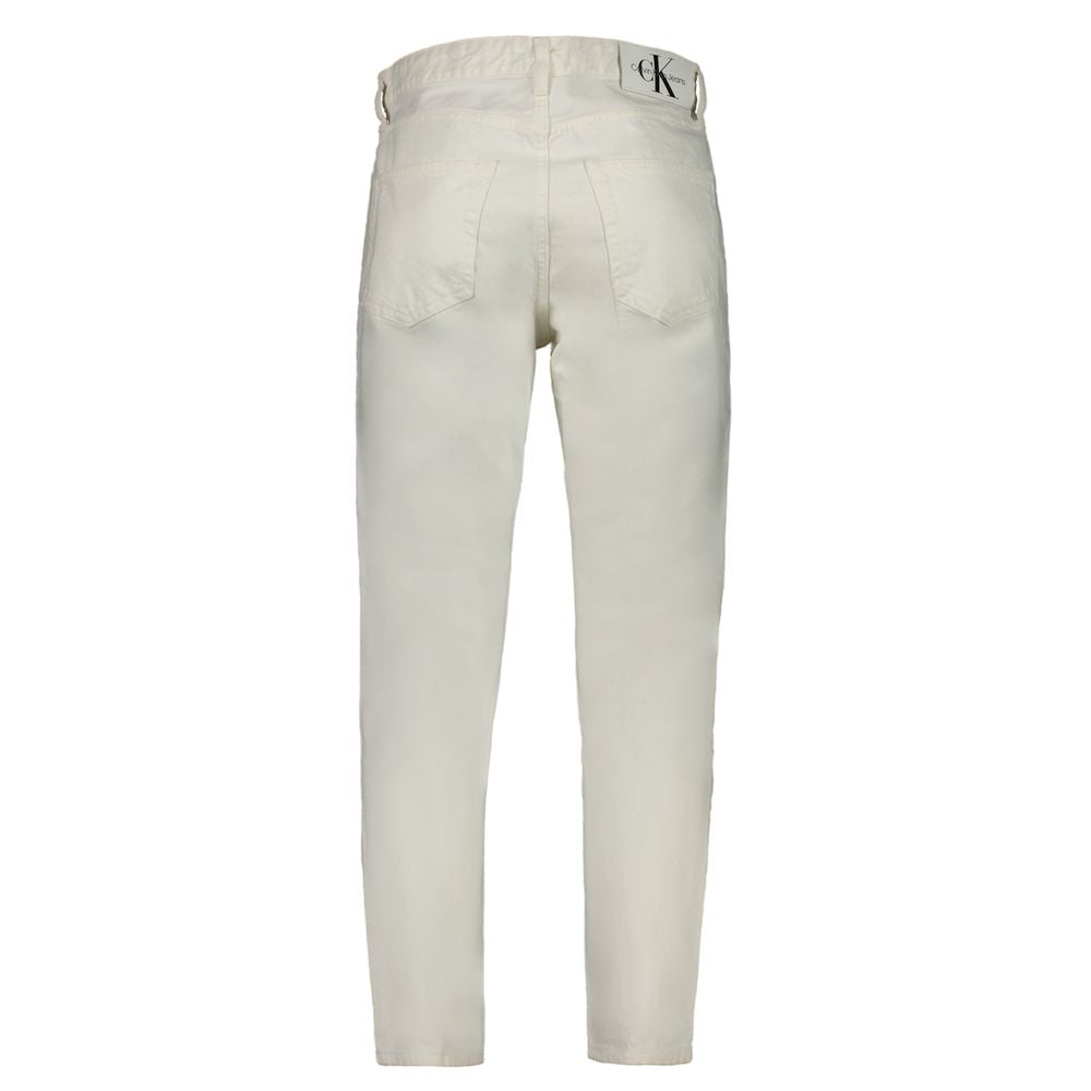 Calvin Klein White Cotton Men's Jeans