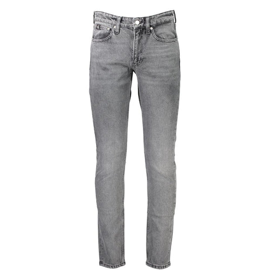 Calvin Klein Gray Cotton Slim Fit Jeans