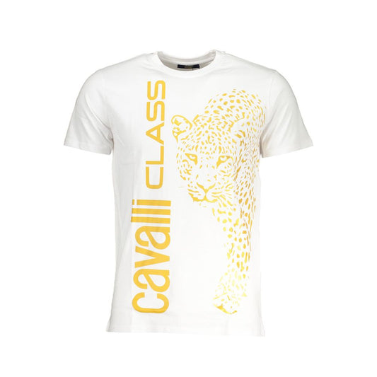 Cavalli Class White Cotton Men's T-Shirt
