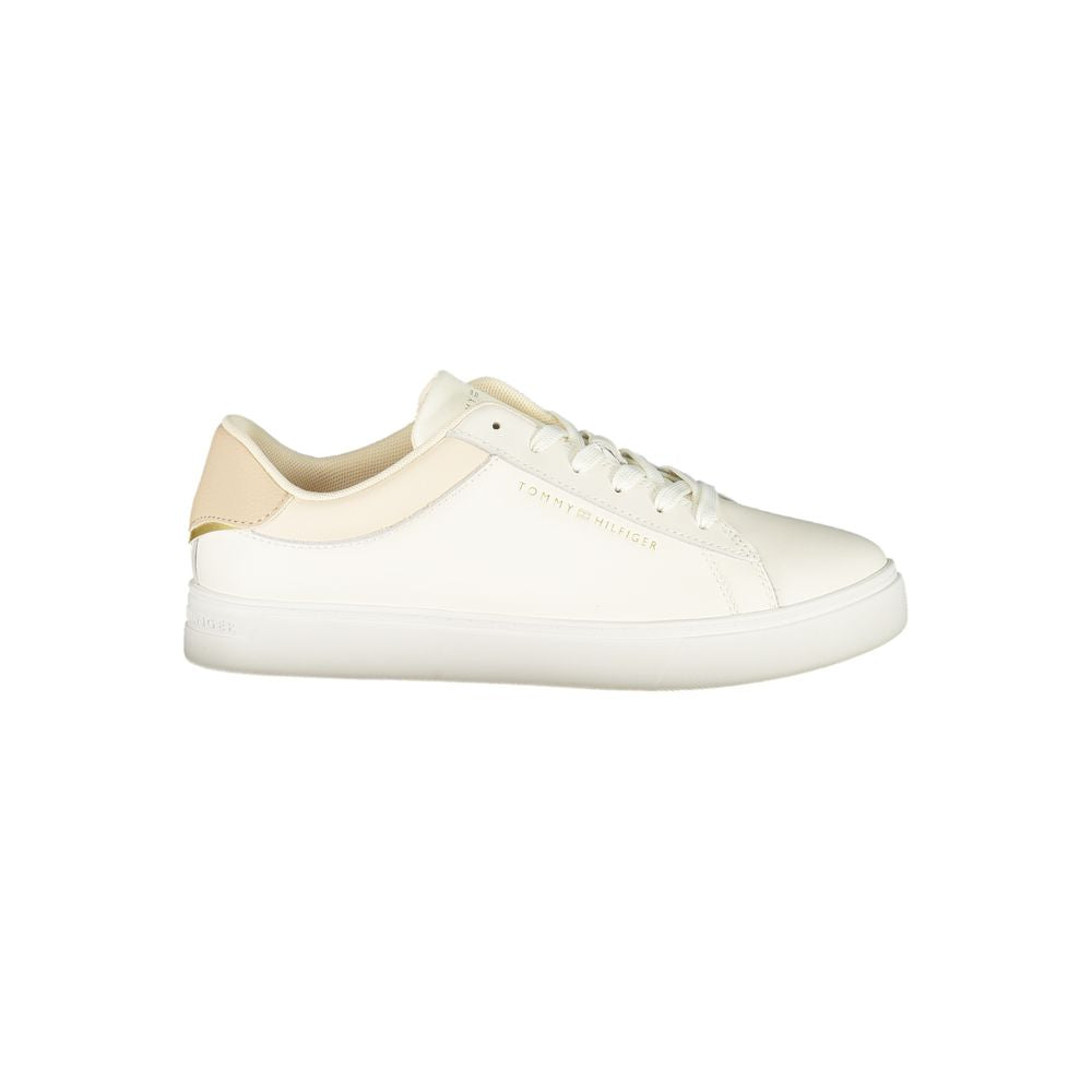 Tommy Hilfiger Beige Polyurethane Women Sneaker