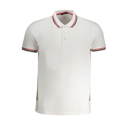 Cavalli Class Bianco Cotton Men Polo Shirt