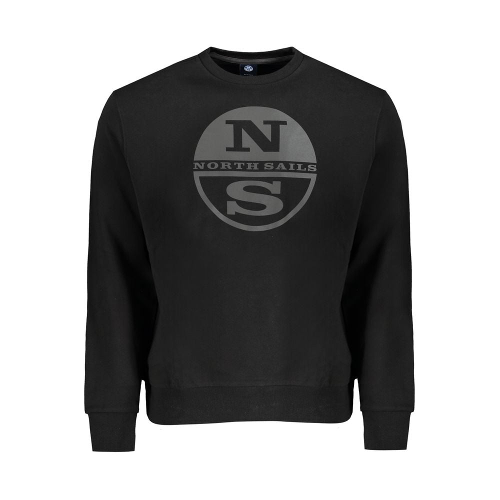 North Sails Black Cotton Sweatshirt North Sails