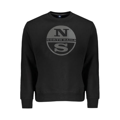 North Sails Black Cotton Sweatshirt North Sails