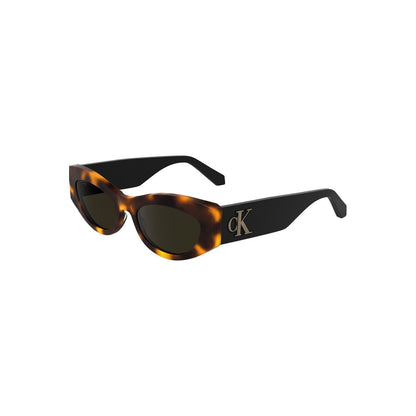 Calvin Klein Brown Acetate Sunglasses