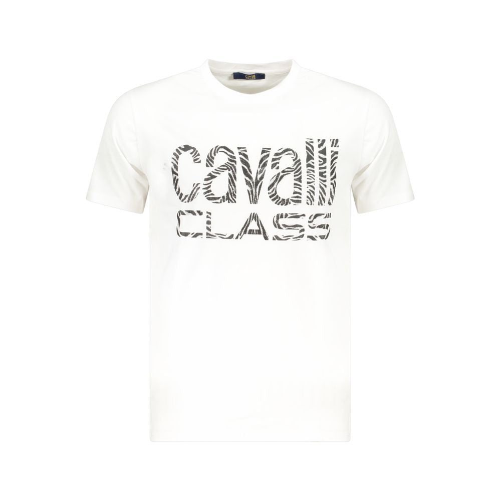 Cavalli Class Bianco Cotton Men's T-Shirt