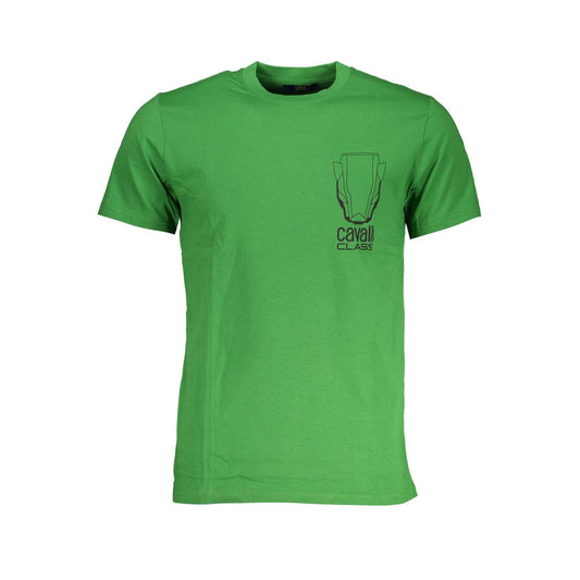 Cavalli Class Verde Cotton Men T-Shirt