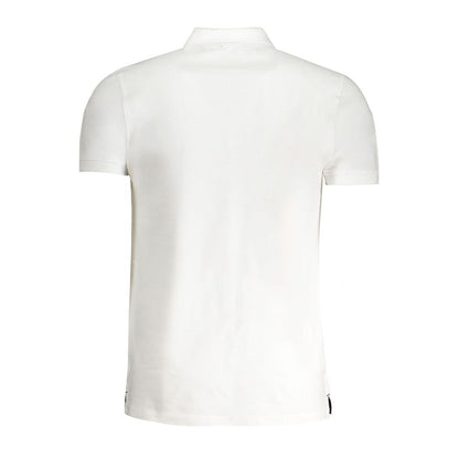 Cavalli Class Bianco Cotton Men Polo Shirt
