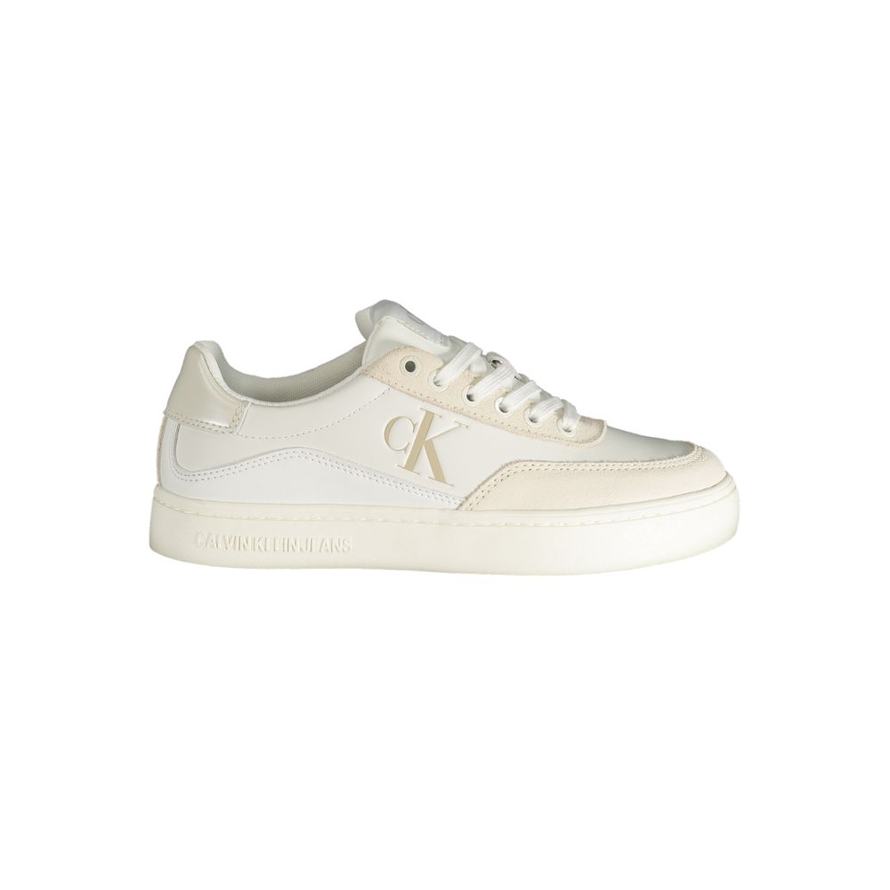 Calvin Klein White Polyester Athletic Sneakers