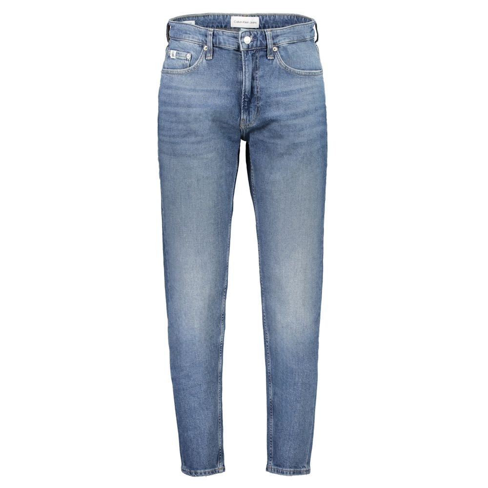 Calvin Klein Blue Cotton Tapered Jeans