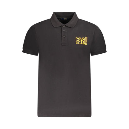 Cavalli Class Black Cotton Men Polo