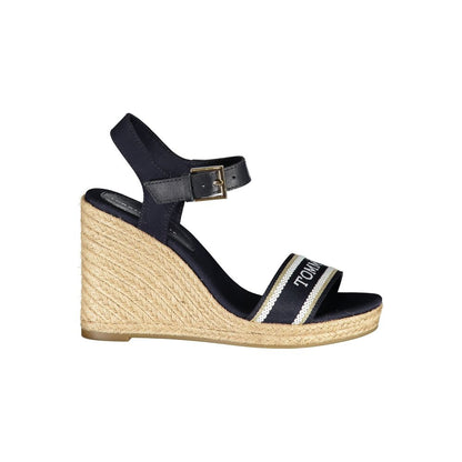 Tommy Hilfiger Blue Polyester Wedge Sandals