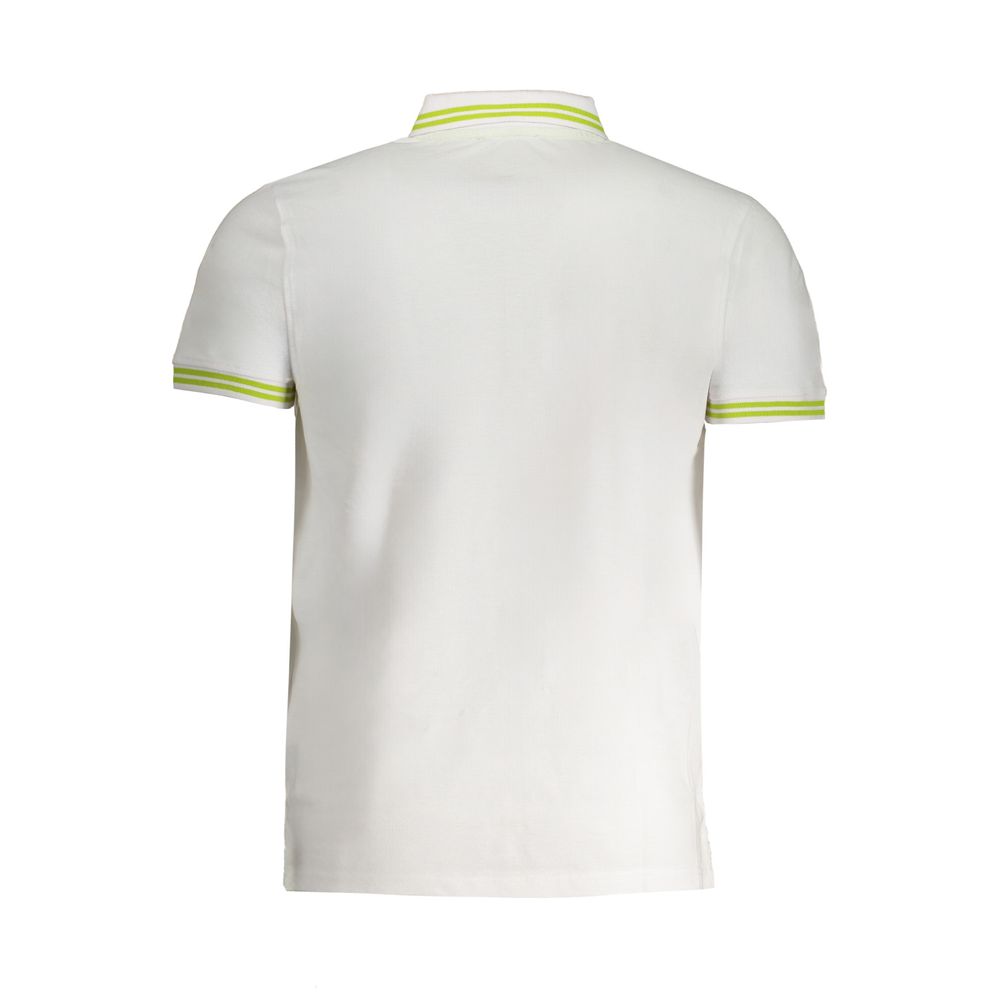 Cavalli Class White Cotton Men Polo Shirt