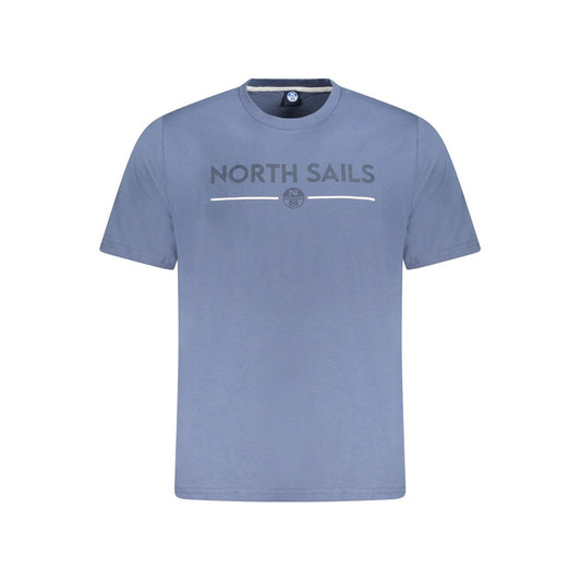 North Sails Blu Cotton Men T-Shirt