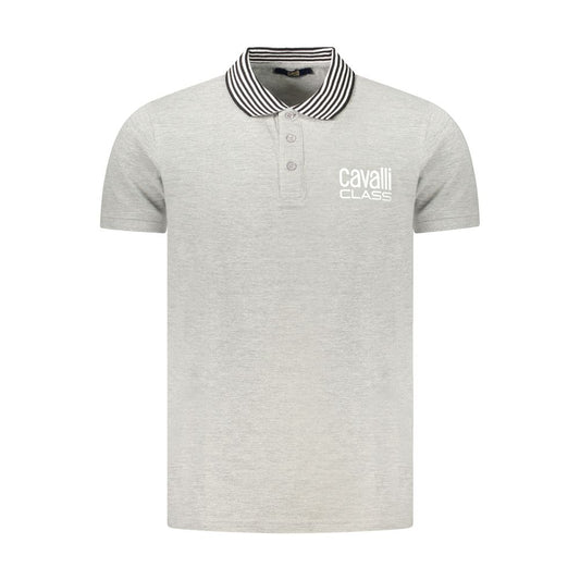 Cavalli Class Grigio Cotton Men Polo