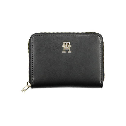 Tommy Hilfiger Black Polyurethane Women Wallet