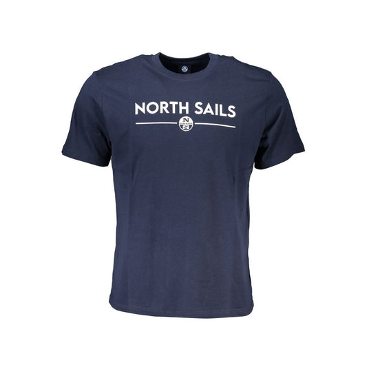 North Sails Blue Cotton Men T-Shirt