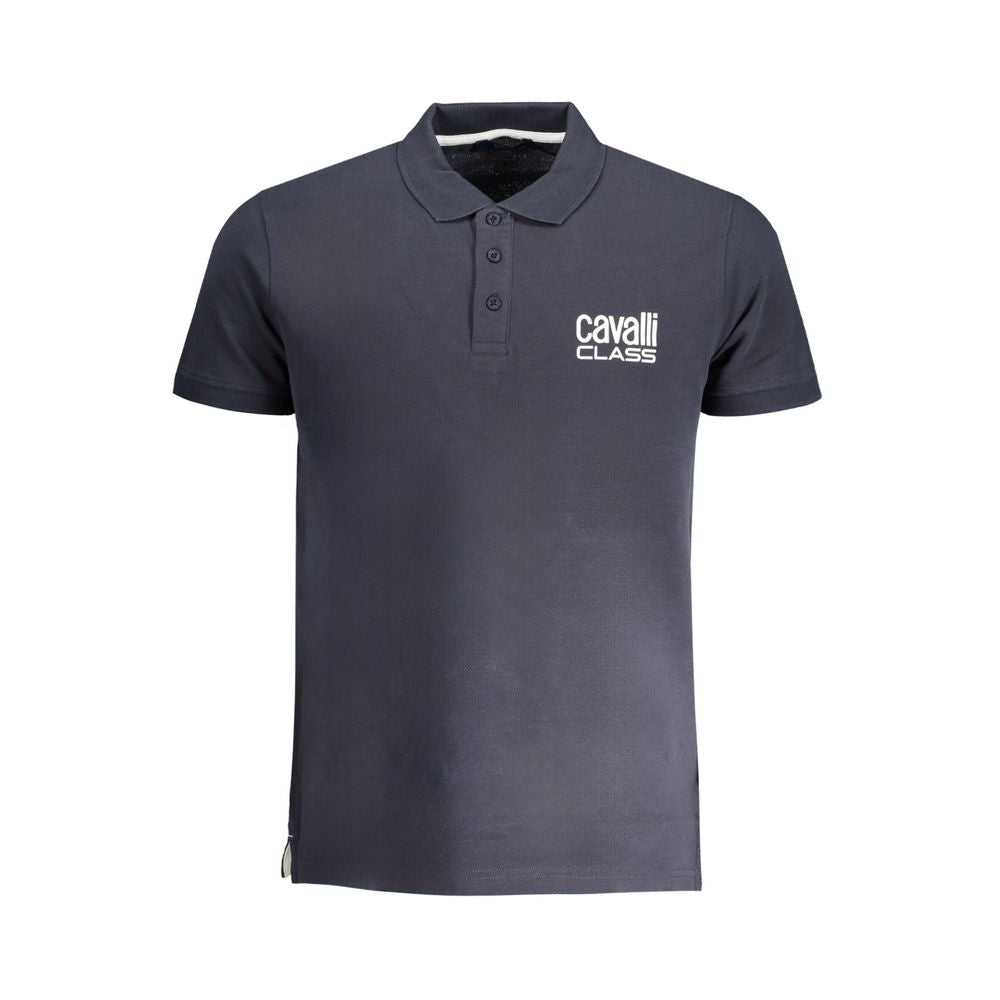 Cavalli Class Blu Cotton Men Polo 1728,67403481248,Blue,Cavalli Class,Clothing,L,M,Men,New with tags,Polo Shirts - T-Shirts - Clothing,T-Shirts - Clothing,XL,XXL