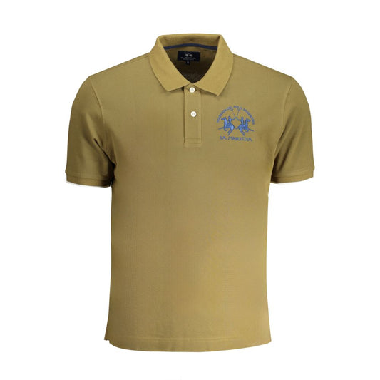 La Martina Verde Cotton Men Polo Shirt