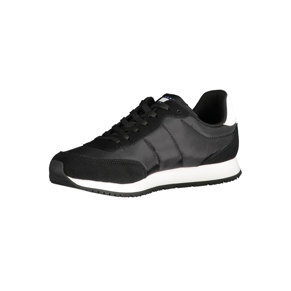 Tommy Hilfiger Black Polyester Athletic Sneakers
