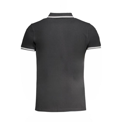 Cavalli Class Black Cotton Men's Polo Shirt