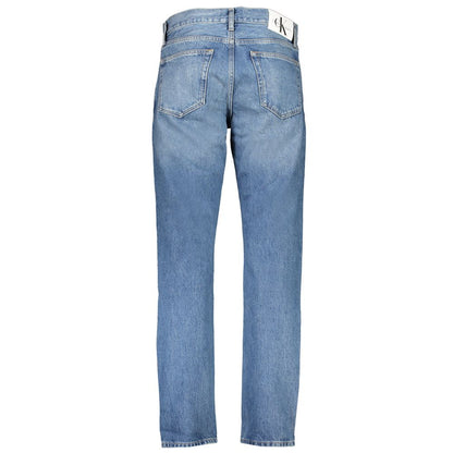 Calvin Klein Blue Cotton Straight-Leg Jeans Calvin Klein