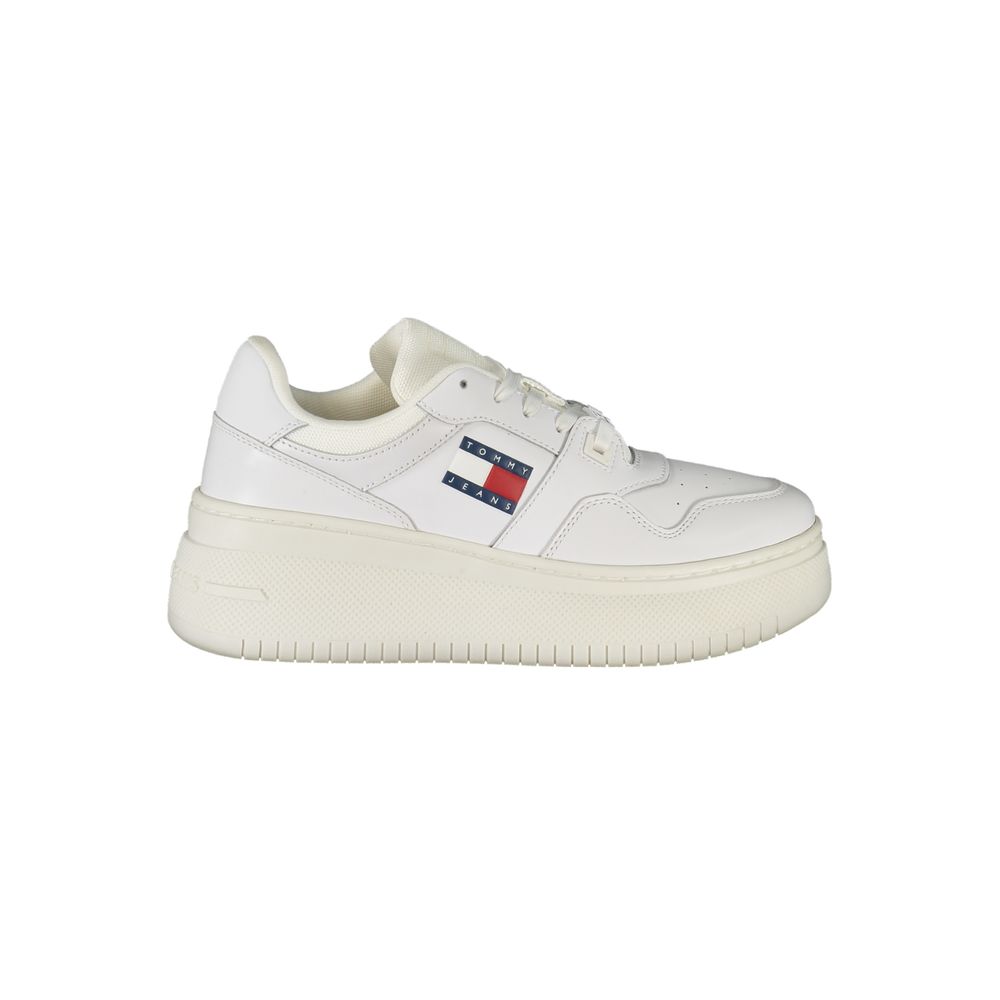 Tommy Hilfiger White Polyester Athletic Sneakers