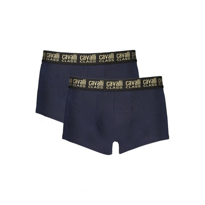 Cavalli Class Blue Cotton Boxers Cavalli Class