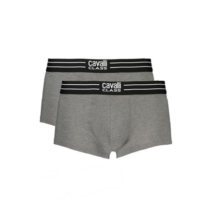Cavalli Class Gray Cotton Boxers