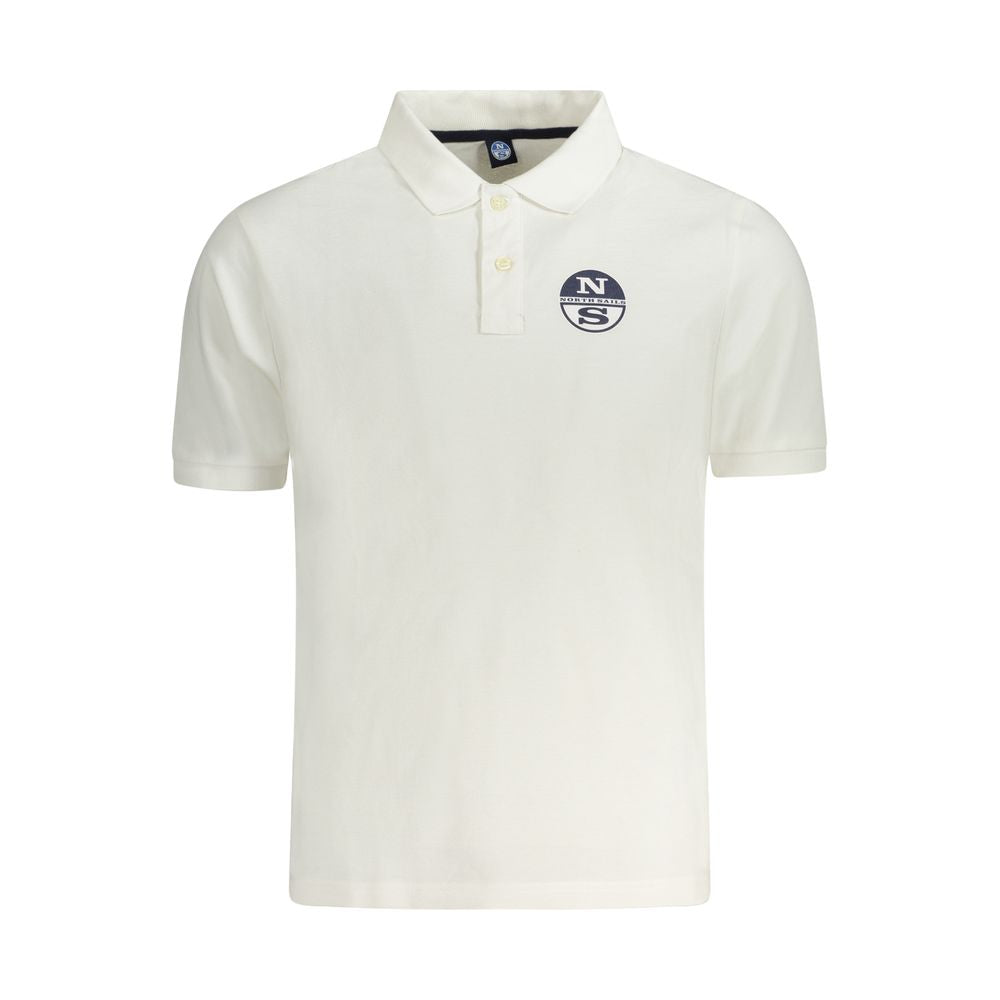 North Sails White Cotton Men Polo Shirt