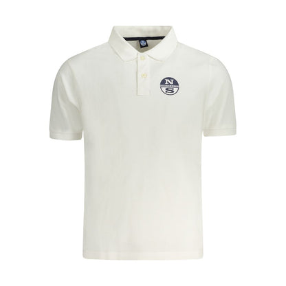 North Sails White Cotton Men Polo Shirt