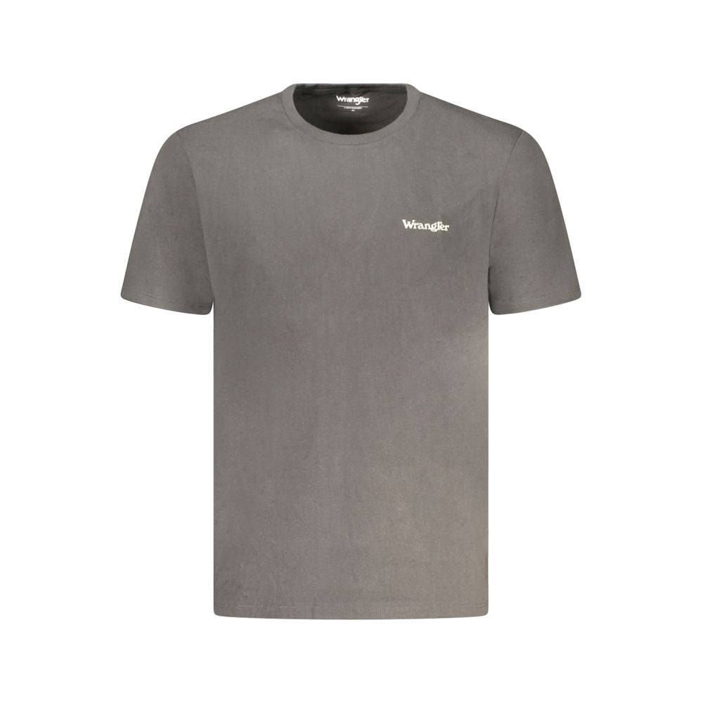 Wrangler Black Cotton Men T-Shirt