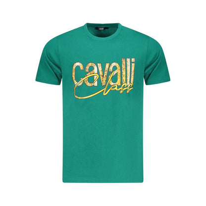 Cavalli Class Verde Cotton Men T-Shirt