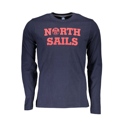 North Sails Blu Cotton Men T-Shirt