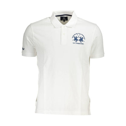 La Martina White Cotton Men's Polo Shirt