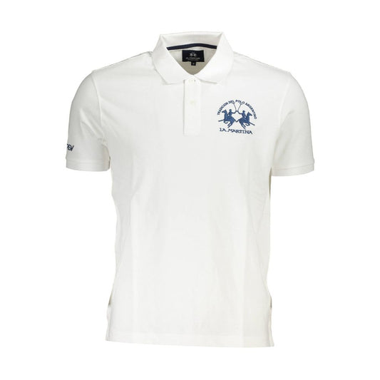 La Martina White Cotton Men's Polo Shirt