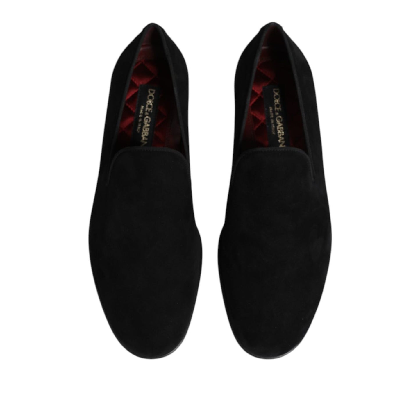 Dolce & Gabbana Black Suede Slip On Loafers Formal Shoes