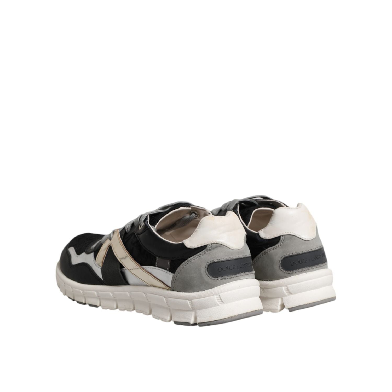 Dolce & Gabbana Multicolor Leather Suede Low Top Sneaker Shoes