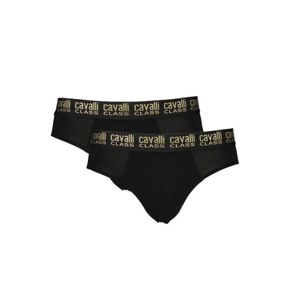 Cavalli Class Black Cotton Briefs