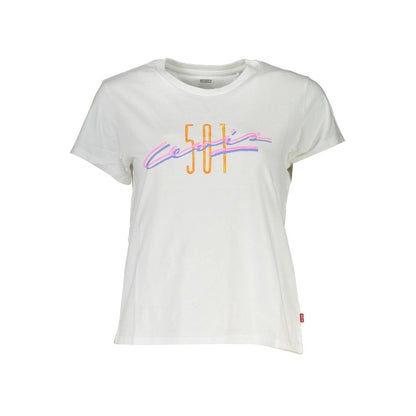 Levi's White Cotton Women's T-Shirt