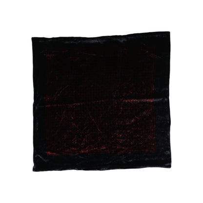 Dolce & Gabbana Black Red Viscose Square Men Foulard Scarf